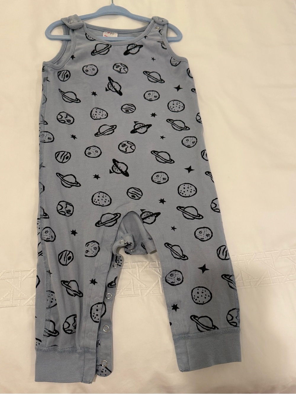 Hanna Andersson Blue Space Print Overalls